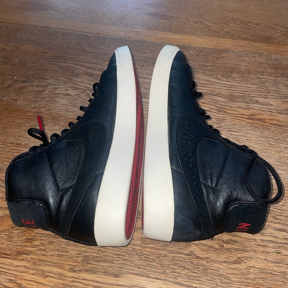 Nike Blazer Mid Rebel Black Cheetah Print Sail Women's 6 1/2 BV6114-001 - - Picture 5 of 8